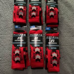 NEW Russell Performance Active Boys’ Moisture Management Crew Socks